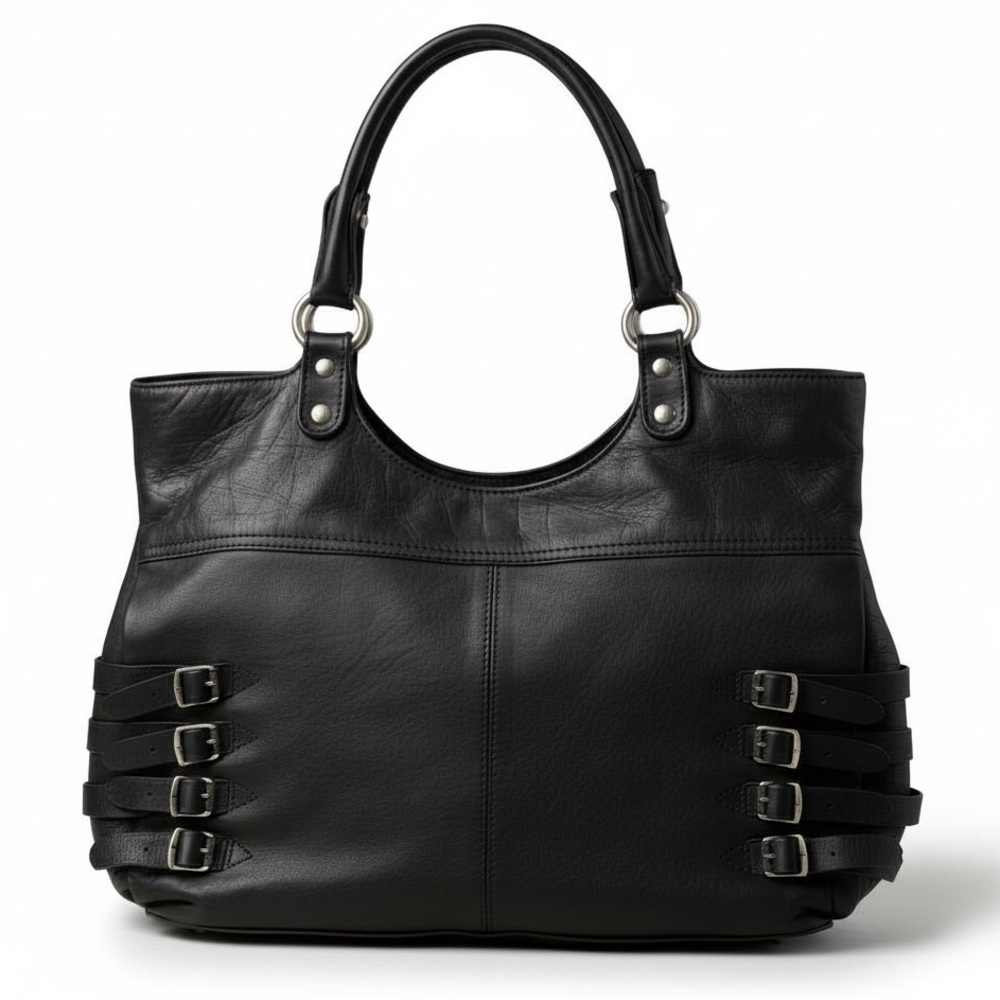Frye Selena Leather Buckle Tote